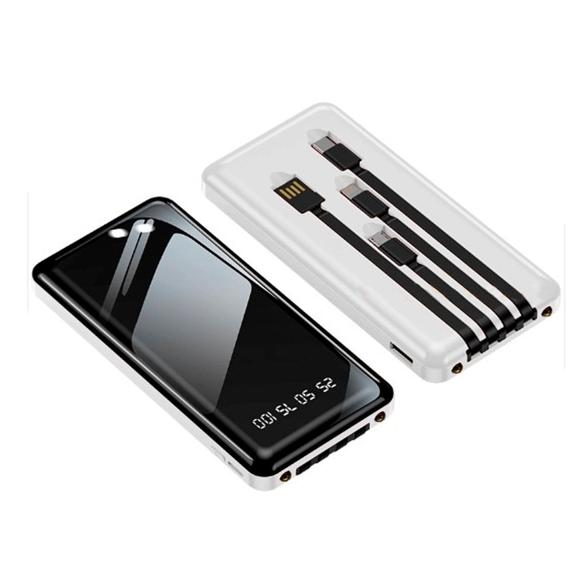 Cargador Portátil Digital de 20000 mAh Entradas1