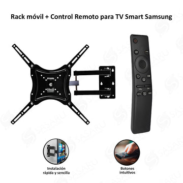 Rack para Tv 35-55" + Control Remoto Tv Smart 4k
