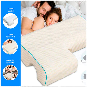 Almohada de Espuma Cervical Ergonómica para Dormir en Parejas