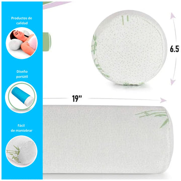 Almohada Rodillo Viscoelástico con Gel- Soporte