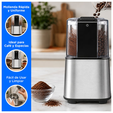 Molinillo Eléctrico Multifunción para Café y Especias