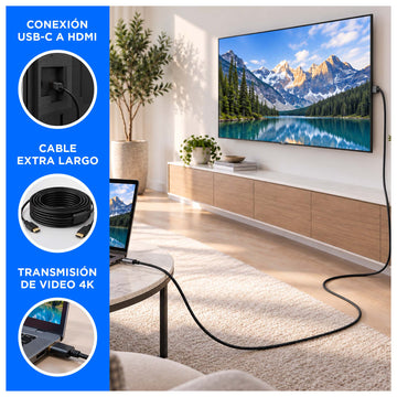Cable Adaptador USB-C a HDMI 4K 30Hz