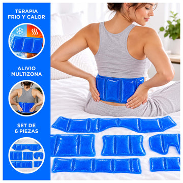 Set de 6 Compresas Terapéuticas de Gel Frío y Calor
