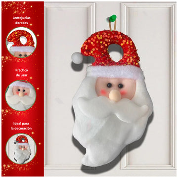 Adorno Navideño Colgante para puerta Diseño Papa Noel