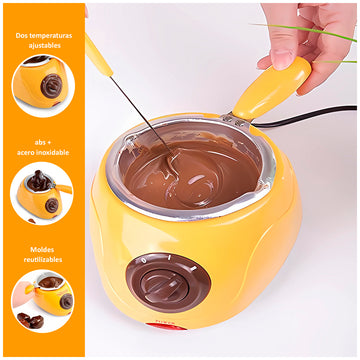 Mini Olla Electrica para Derretir Chocolate | Amarillo