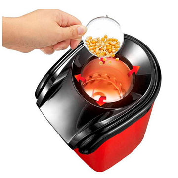 Freidora de Aire de 6lt Digital Negra Air Fryer + Máquina para hacer Pop Corn