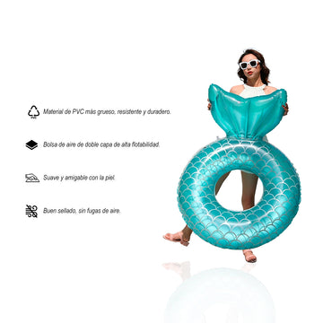 Flotador Inflable Aro Sirena Verano 95cm