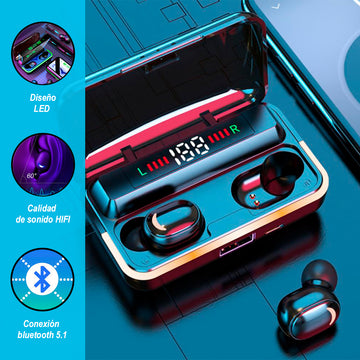 Audífonos Gamer E10 MiPods Inalámbricos 5.1