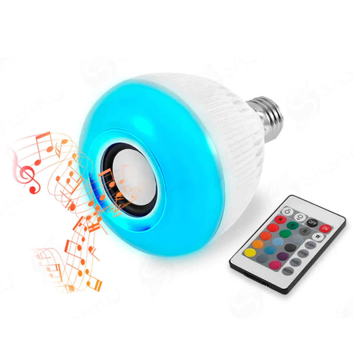 Foco LED RGB con Parlante Bluetooth