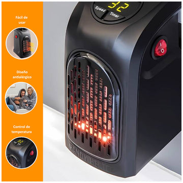 Polera Grande Huggle + Mini Calentador Eléctico Portátil de 900w