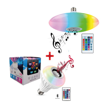 Luces Lámpara Bluetooth UFO + Foco RGB Parlante Bluetooth
