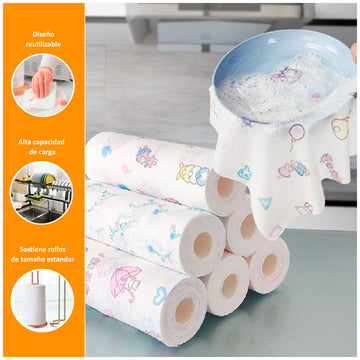 Rack Organizador de Platos + Papel Toalla + Porta Papel para Cocina