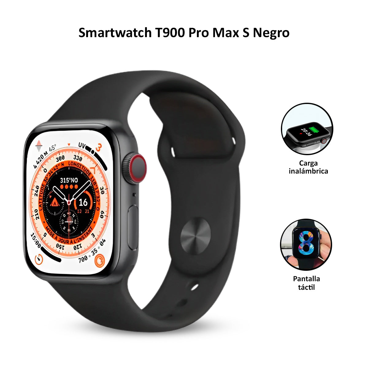 Smartwatch T900 Pro Max S Negro