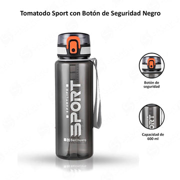 Tomatodo Sport 600ml con Botón de Seguridad